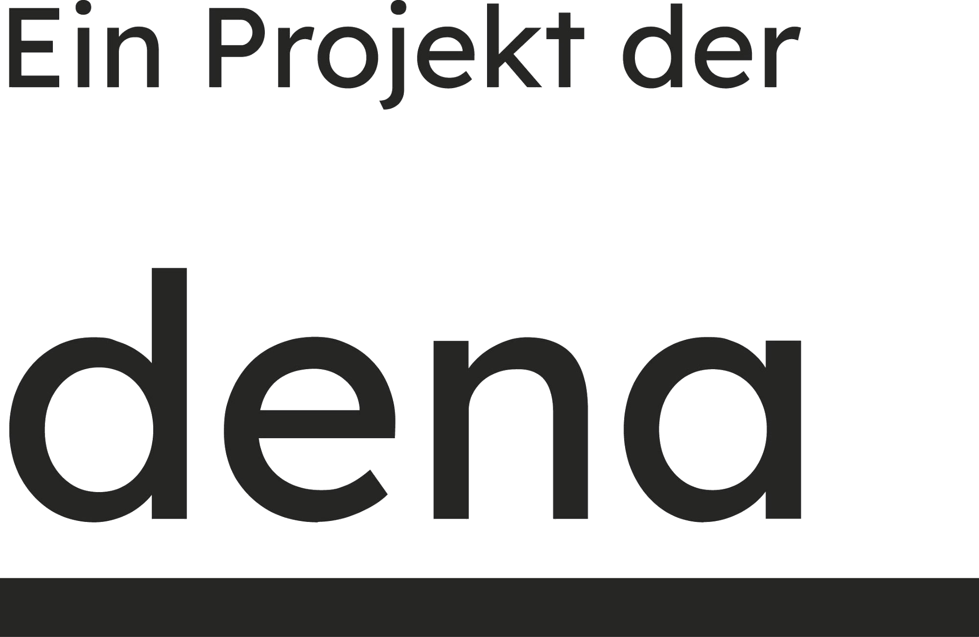 Logo und Slogan: 'Ein Projekt der dena'